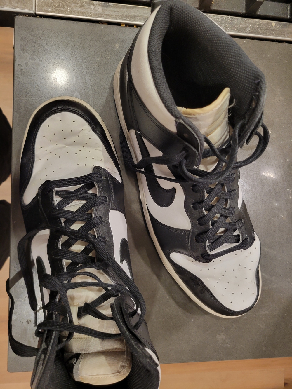 Men's Nike Black & White (Panda) High-Top Basketball Sneakers